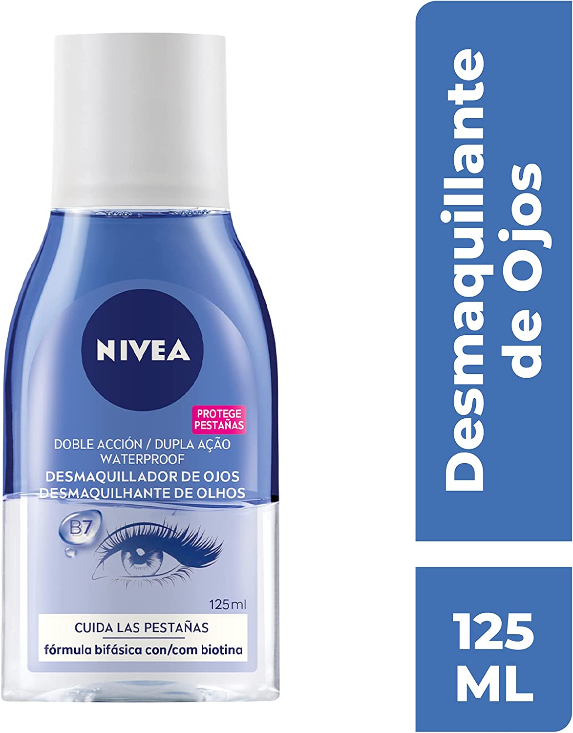 NIVEA Desmaquillador de Ojos Doble Acción (1 x 125 ml), líquido