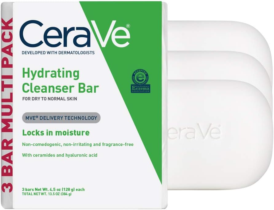 CeraVe Barra hidratante limpiadora | Limpiador facial y corporal