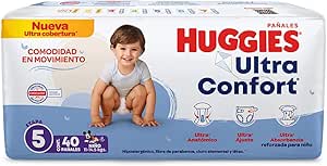 Huggies UltraConfort Pañal Desechable, etapa 5, 40 piezas