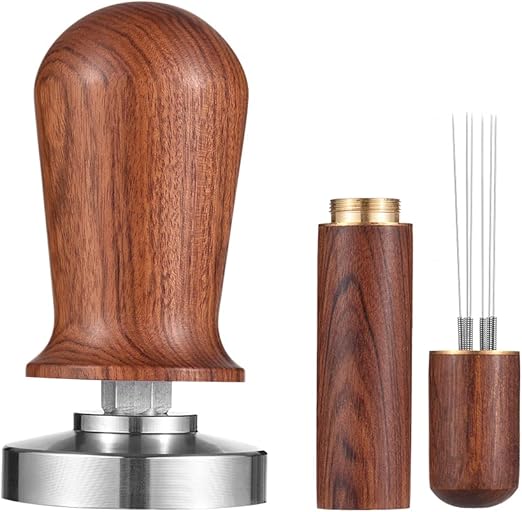 Feiniao Dispensador de Cafe 51mm Espresso Tamper Stirrer Set