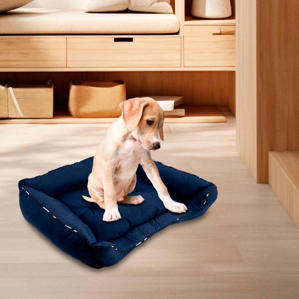 Fancy Pets Cama Corgi para Perro Color Azul Marino