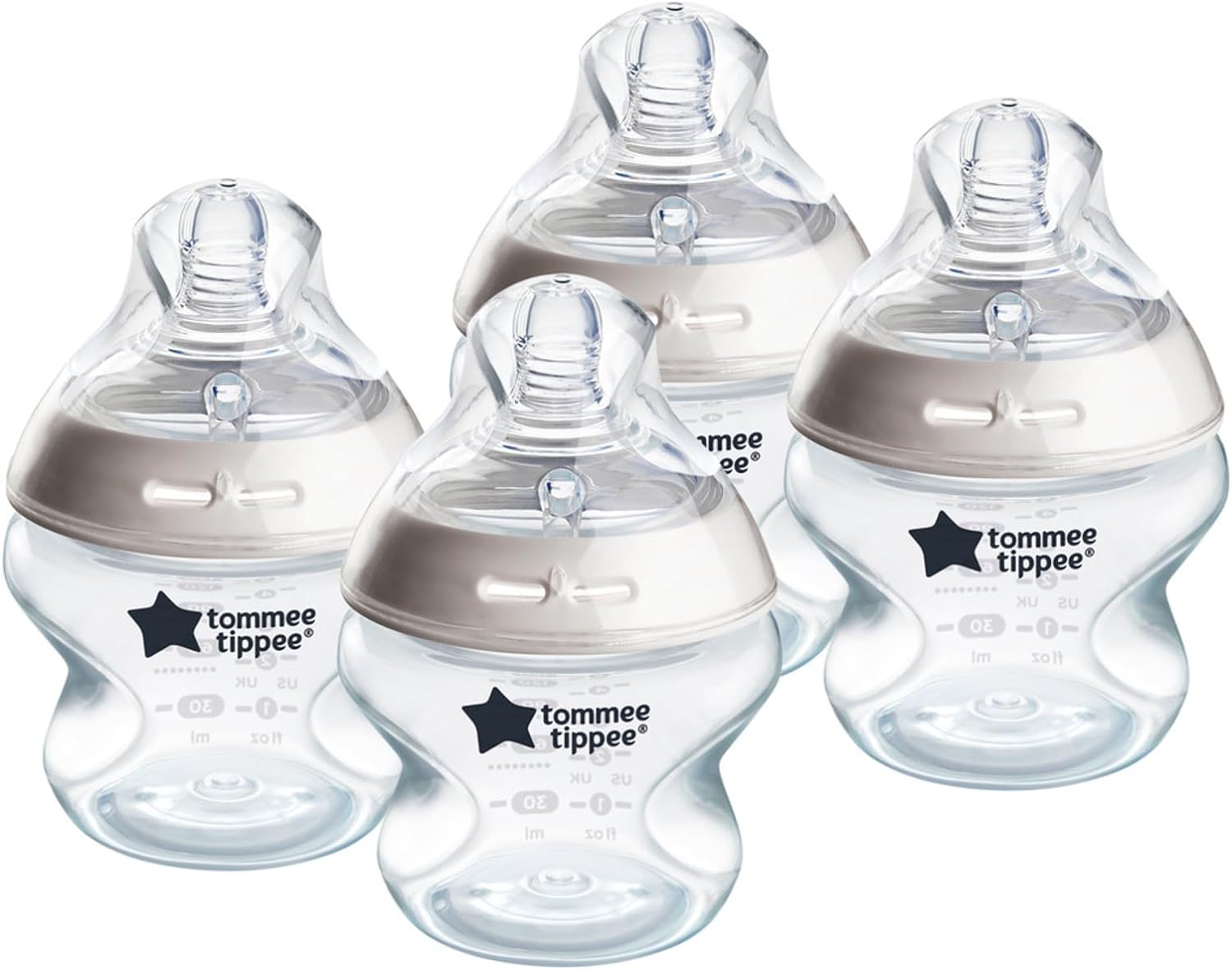 Tommee Tippee Botella Translúcida 5 onzas, 4 piezas