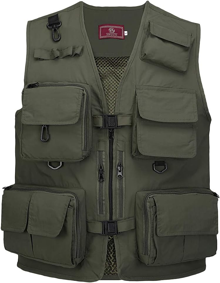 Chaleco de malla con multibolsillos