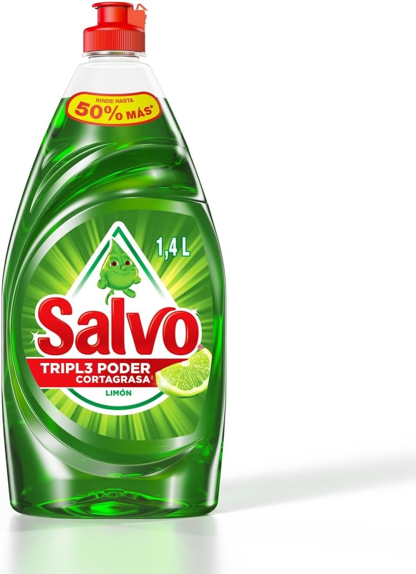 Salvo Lavatrastes Líquido Limón 1.4L