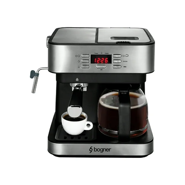 Cafetera Espresso + Goteo 20 Bdp 12tazas Acero Inox.