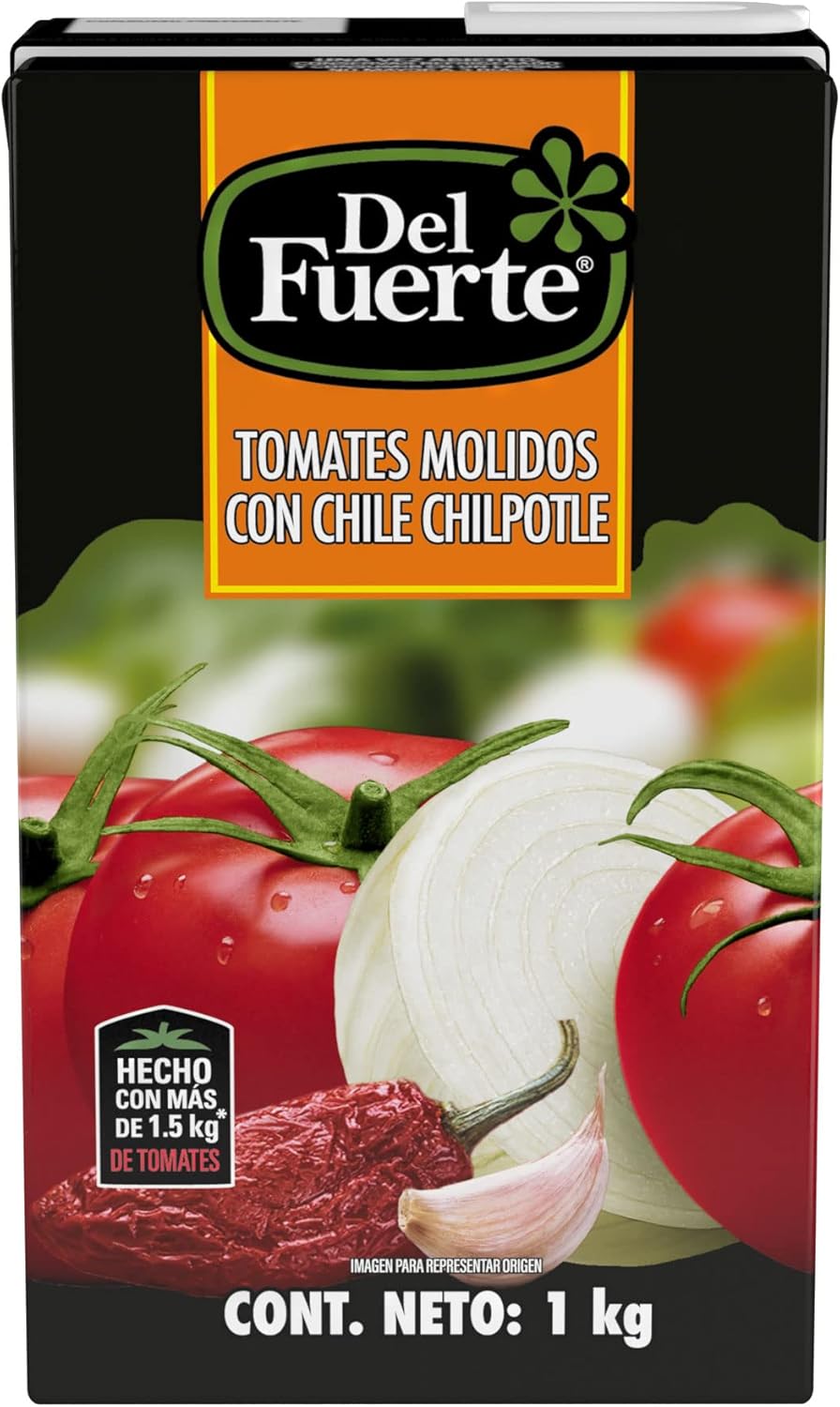 Del Fuerte Tomates Molidos con Chile Chilpotle 1 kg
