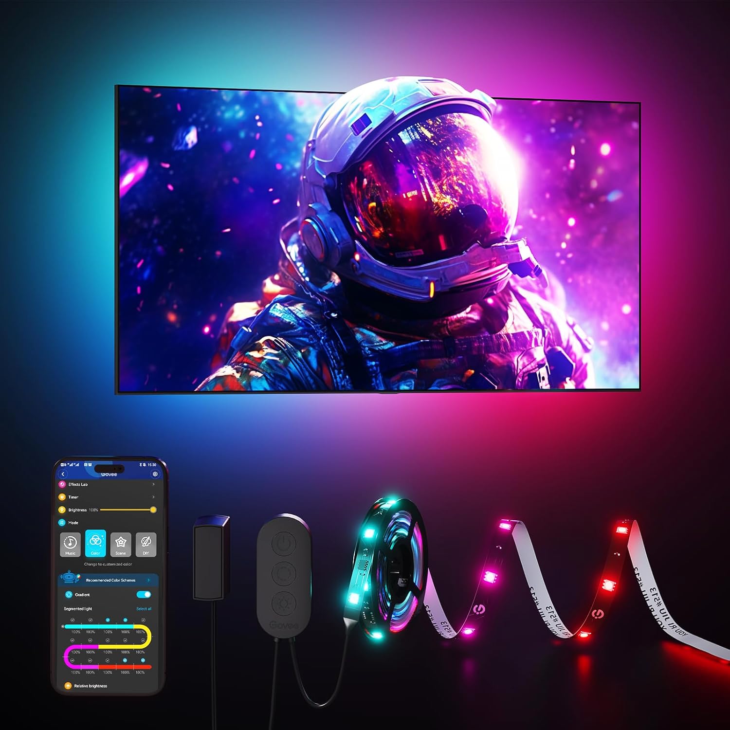 Govee – Retroiluminación LED para TV, LED RGBIC