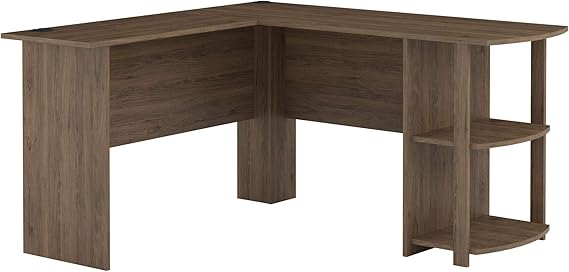 Ameriwood Home Dakota L-Shaped Desk with Bookshelves