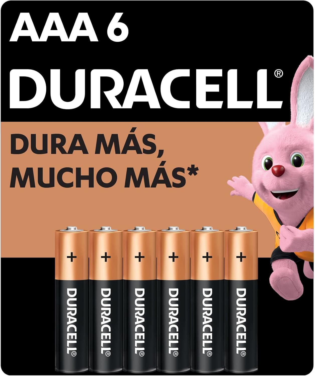 DURACELL – Pilas AAA alcalinas, 6 piezas