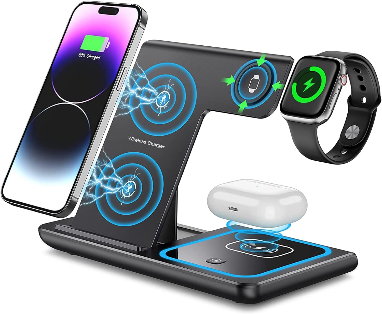 CMGB Cargador inalámbrico, Carga rápido 15W