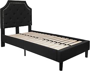 Flash Furniture Brighton Cama con Plataforma capitoné tapizada