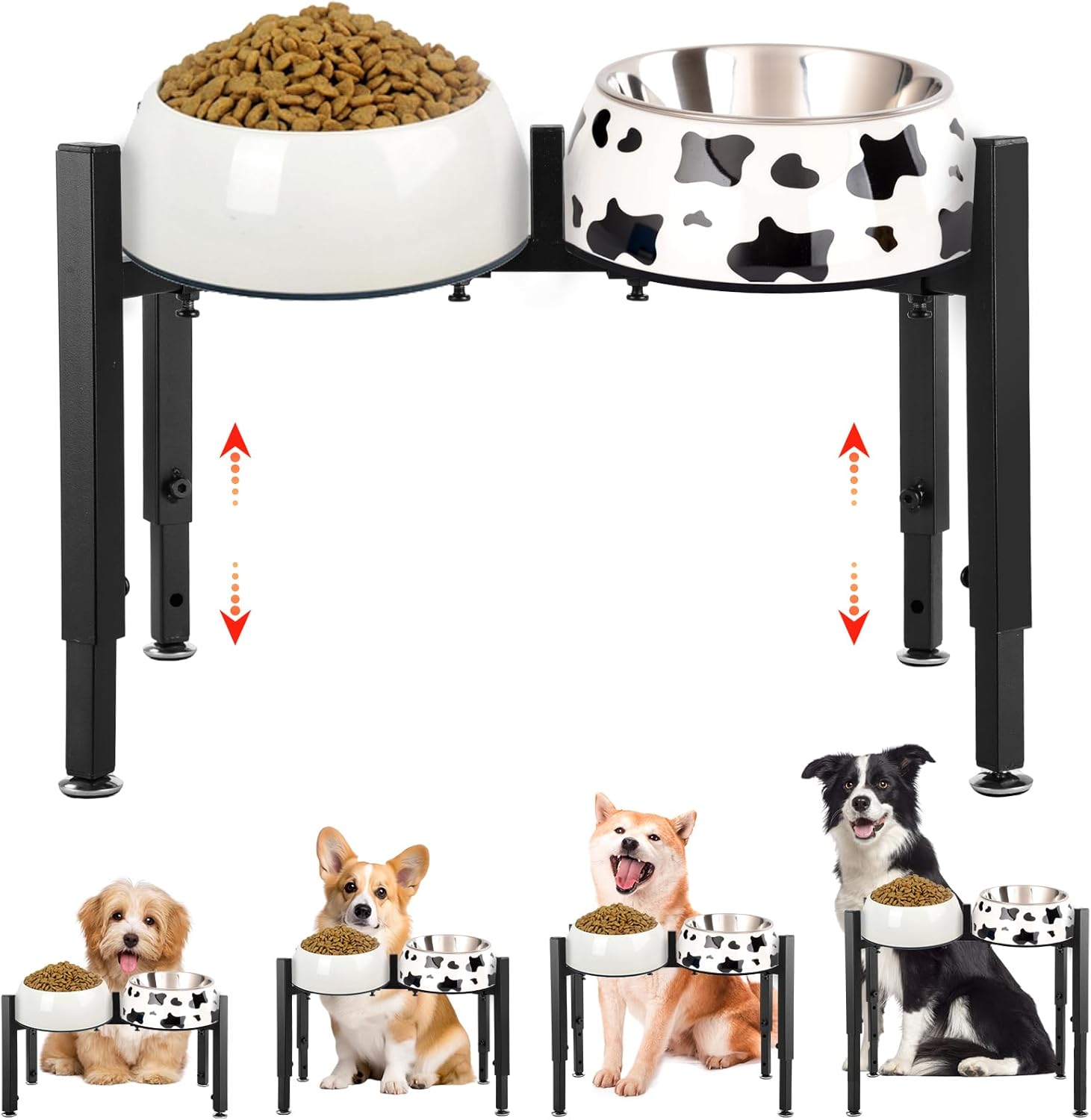 2+ EEGVUY Cuencos elevados para Perros