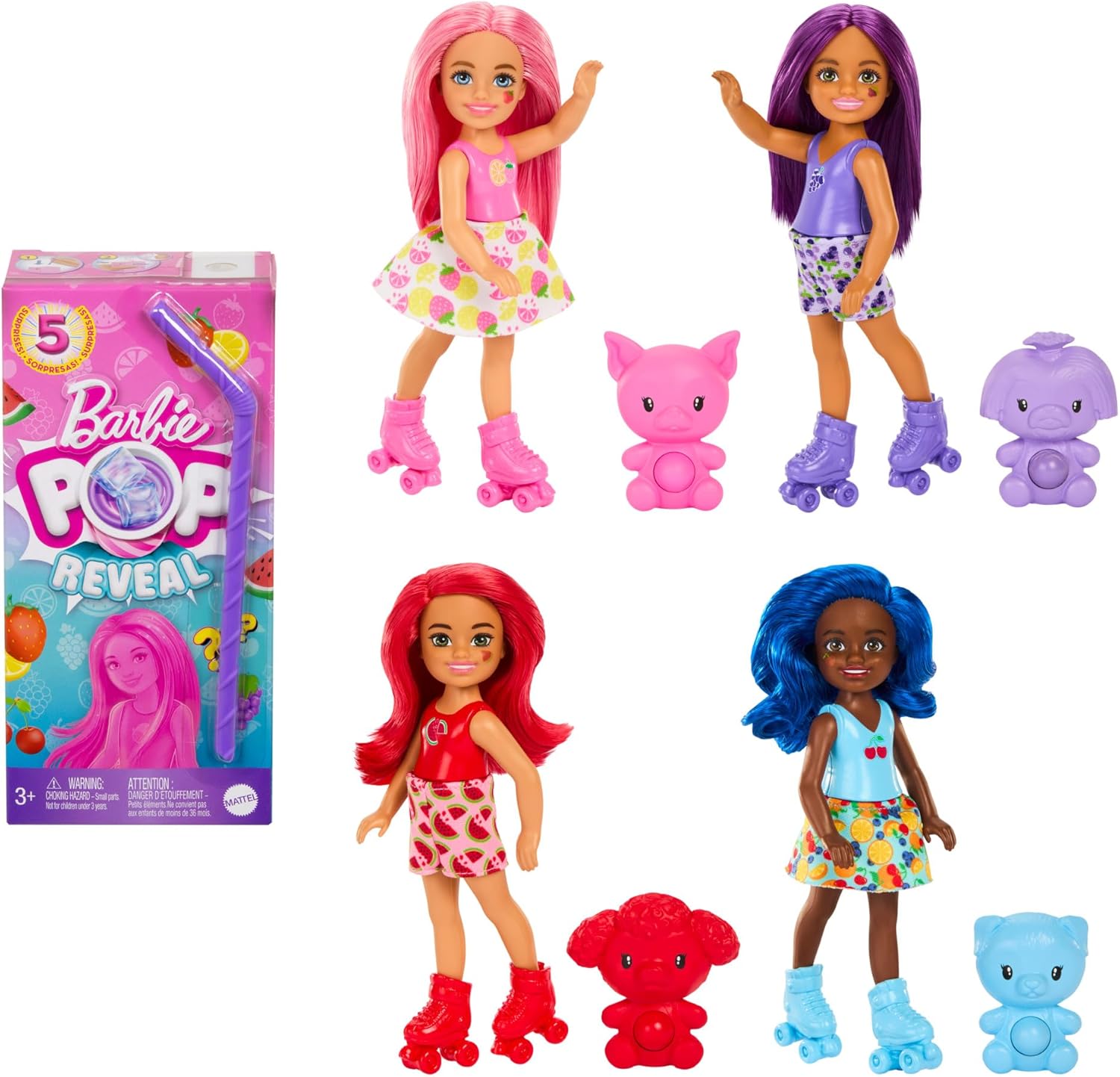 Barbie Pop Reveal Muñeca Serie de Frutas Chelsea