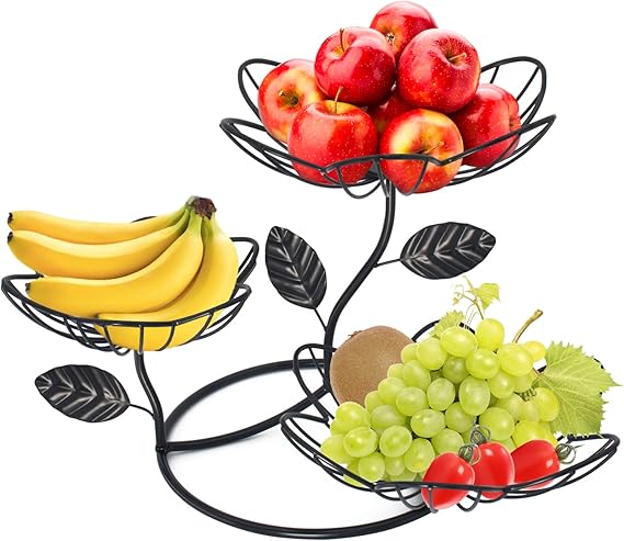 Cesta de frutas de 3 niveles