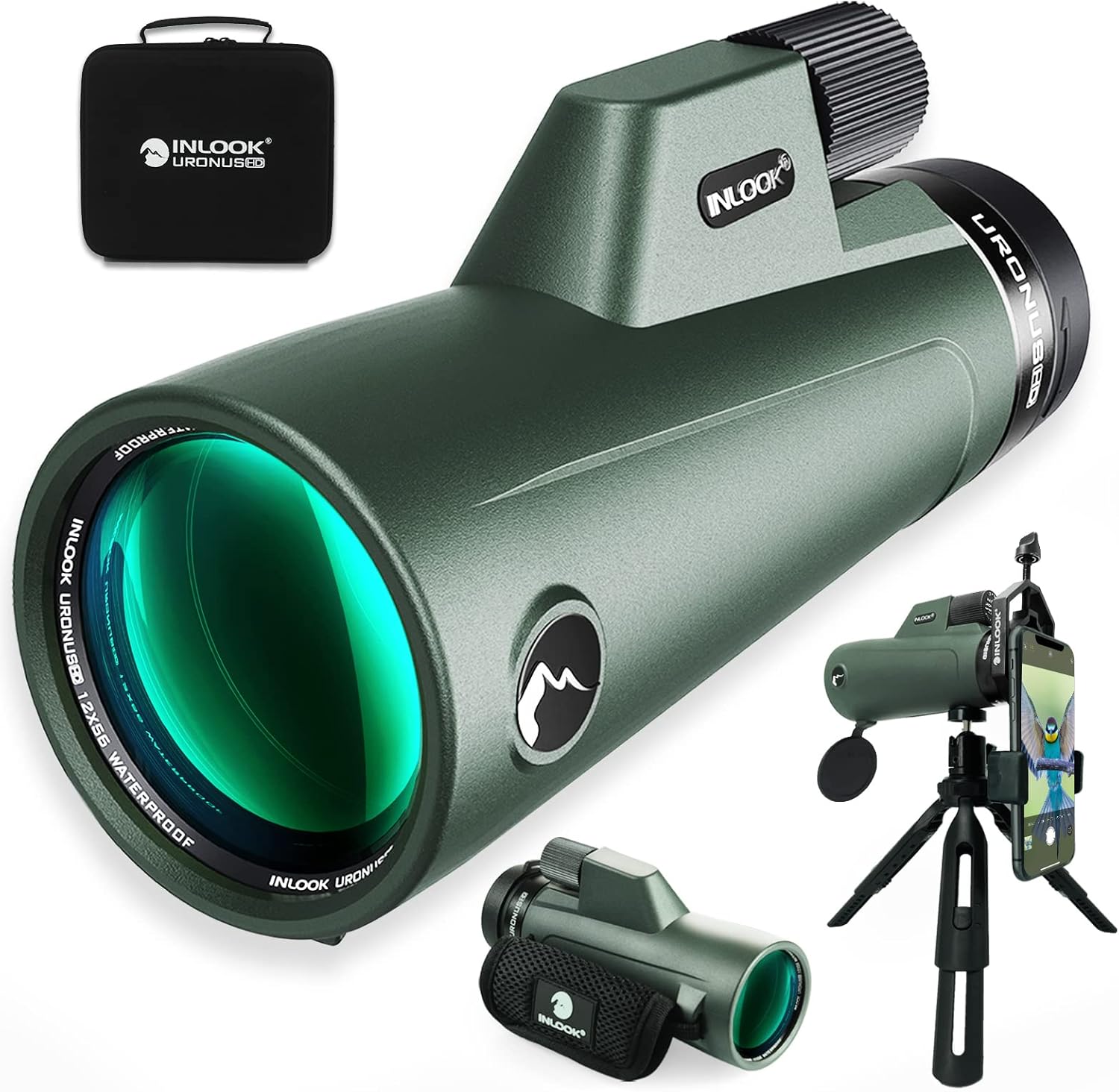 Telescopio monocular HD de 12 x 56 pulgadas de alta potencia