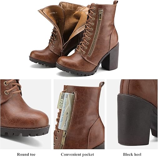 DREAM PAIRS Botas de Combate Mujer numero 25