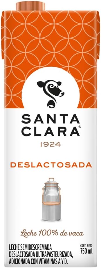 Santa Clara 6 Pack Leche Deslactosada 750 ml