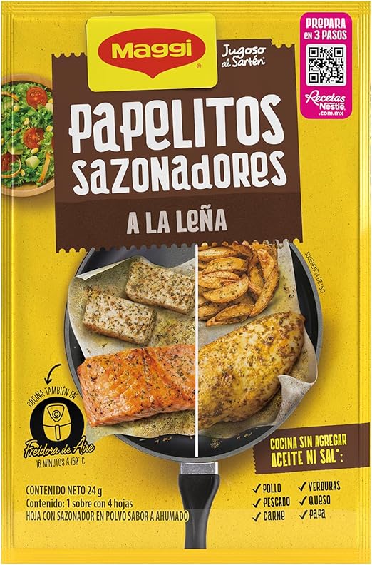 Hoja Sazonadora Maggi Jugoso al Sartén a la Leña