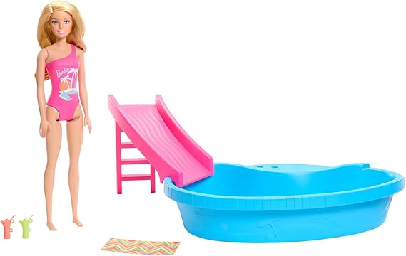 Barbie, Set de Juego Alberca Glam con Muñeca
