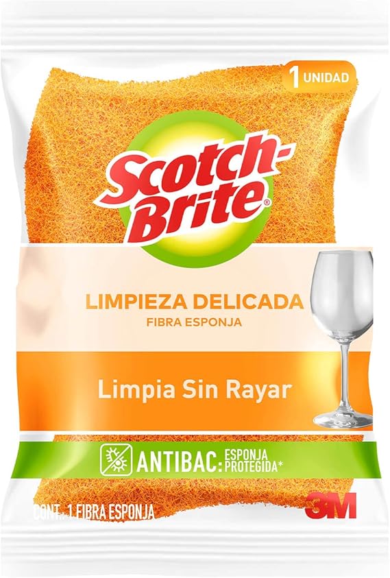3M Scotch-Brite Fibra Esponja Cero Rayas