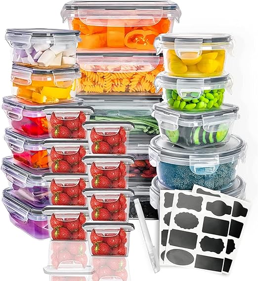 Juego de Recipientes Herméticos, 24 contenedores