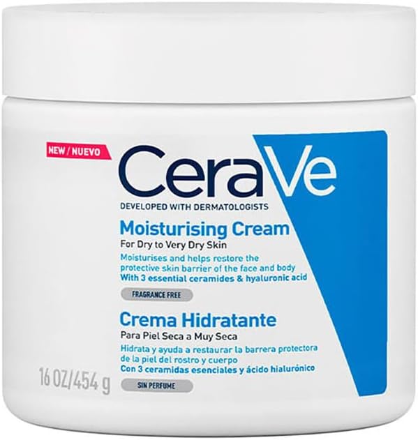 CeraVe Crema Hidratante Diaria de Rostro y Cuerpo para Piel Seca 454gr