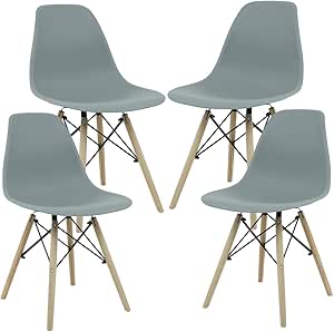 4 Sillas Shell Modernas Minimalistas