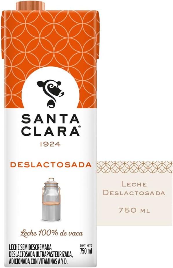 Santa Clara 6 Pack Leche Deslactosada 750 ml cada uno.