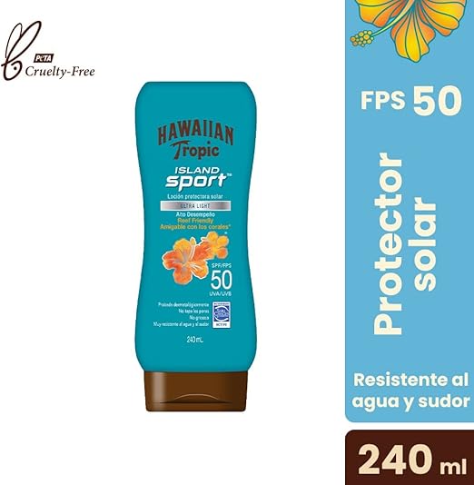 Hawaiian Tropic Island Sport Protector Solar 50 FPS Loción de 240ml
