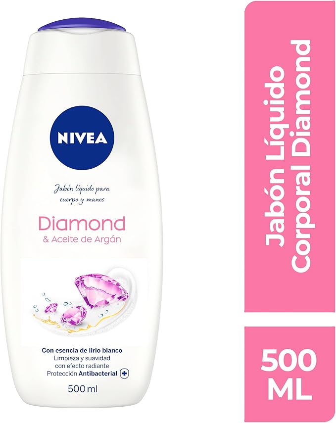 NIVEA Shower Jabón Líquido para Cuerpo, Diamond Touch, 500 ml