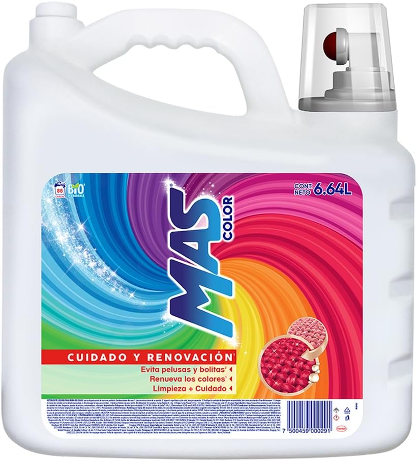 MAS Color – Colores Intensos 6.64L Detergente Líquido