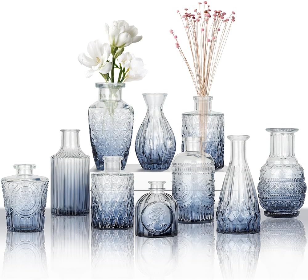 Latauar Juego de 10 Floreros Decorativos para Mesa