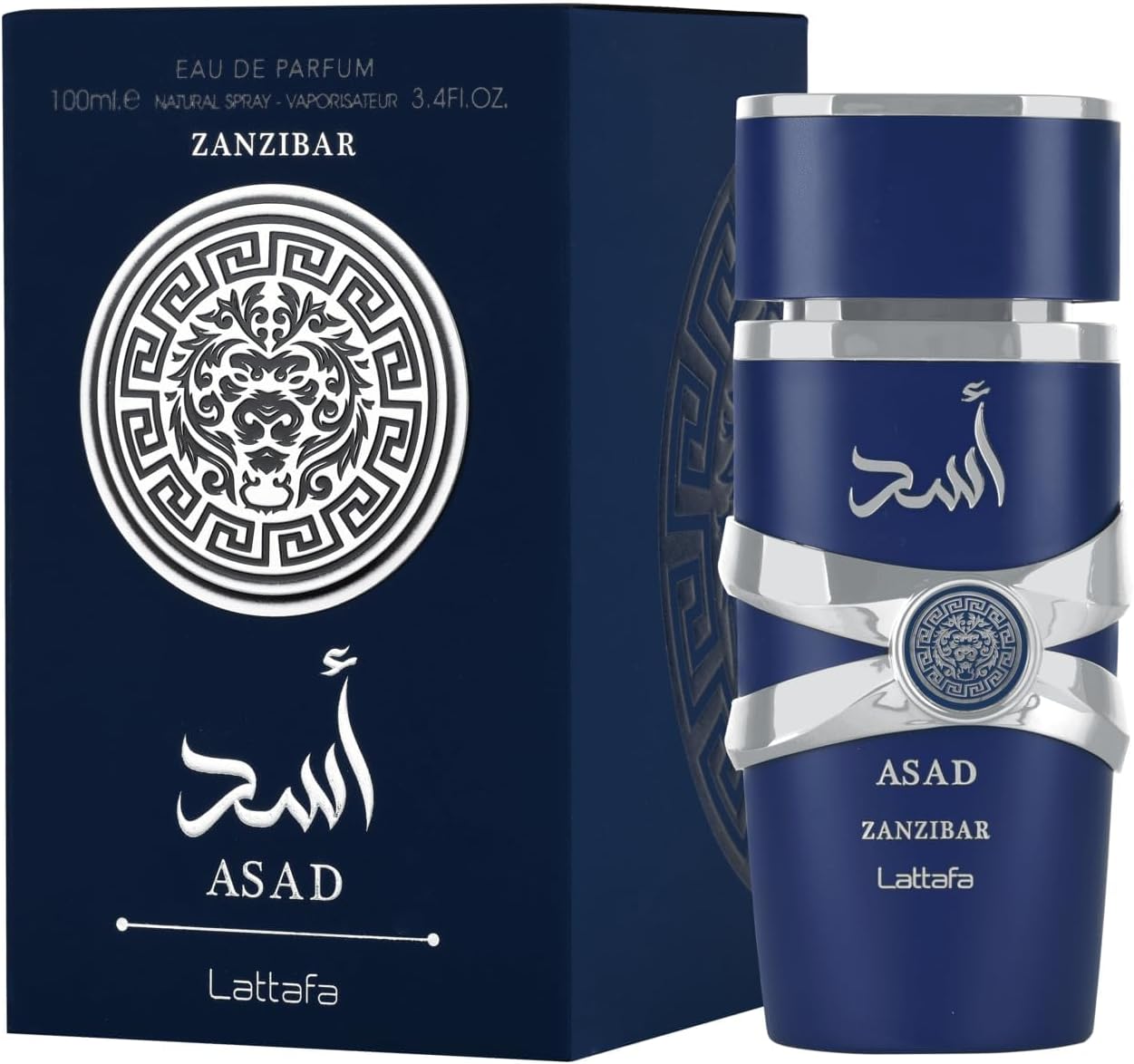 Lattafa Asad Zanzibar Eau de Parfum Spray for Unisex, 3.4 Ounce