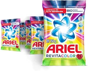 Ariel Revitacolor Detergente En Polvo 5 Unidades de 750g, Total 3.75Kg