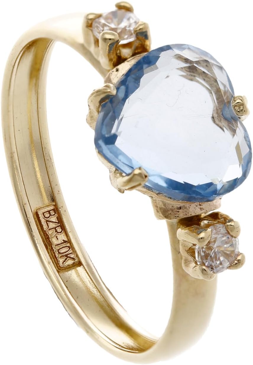 Bizzarro Anillo De Oro Amarillo 10K Con Zirconias