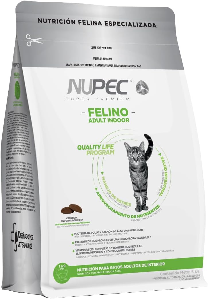 Nupec Comida para Felino Adul Indoor, 5 kg