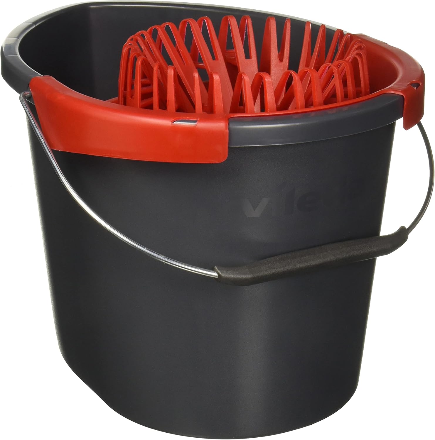 Vileda Cubo Gris Style – Cubeta con Exprimidor Resistente