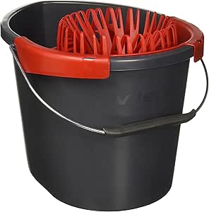 Vileda Cubo Gris Style – Cubeta con Exprimidor Resistente