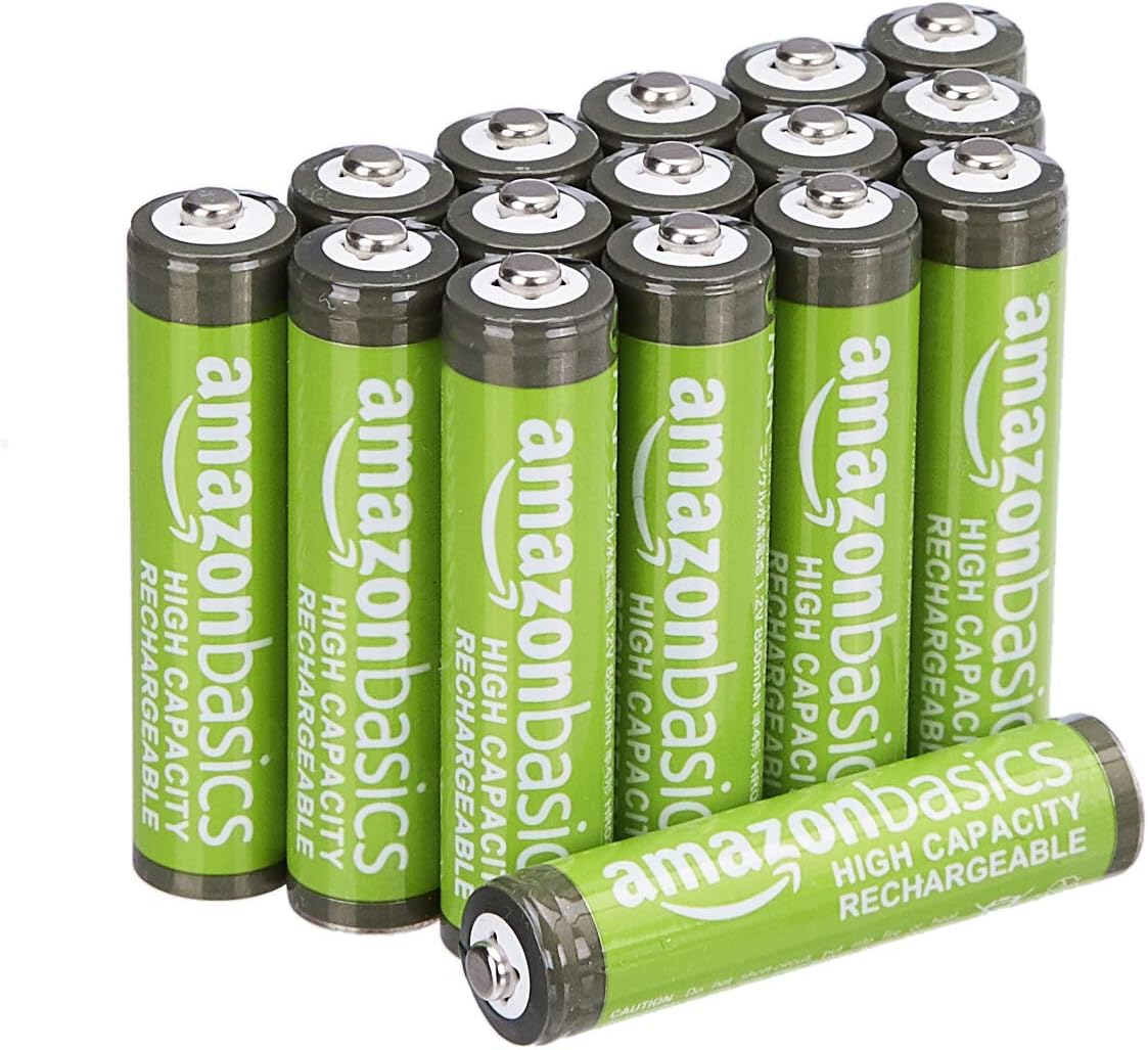 Amazon Basics – Paquete de 16 baterías recargables AAA de alta capacidad de 850 mAh