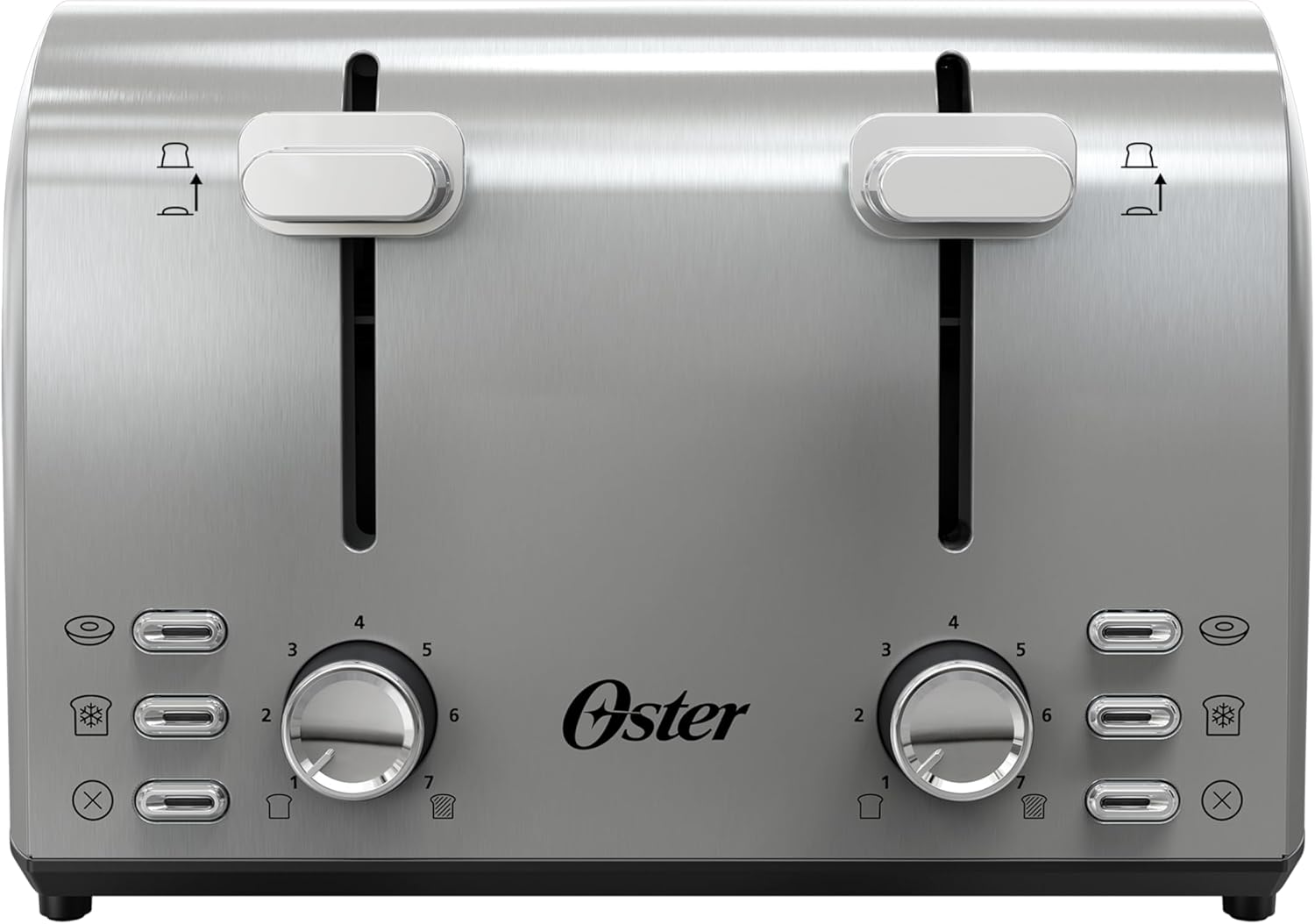 Oster tostador de 4 rebanadas con ranuras extra anchas, acero inoxidable