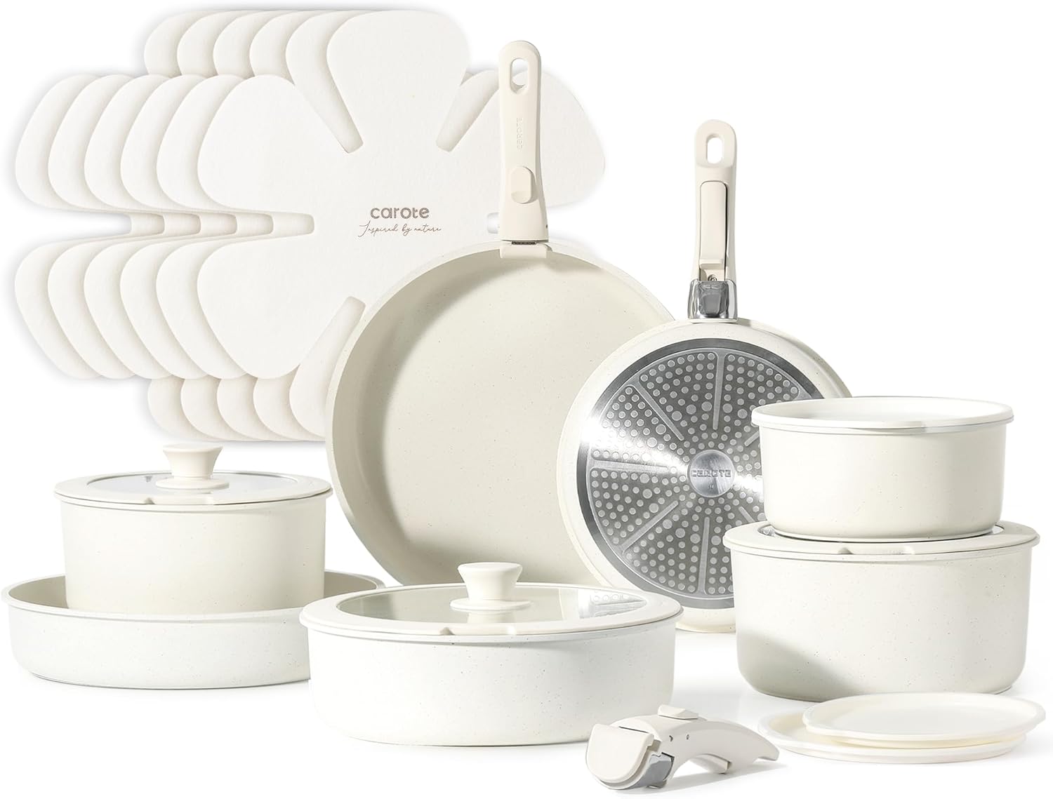 CAROTE – Juego de 21 ollas y sartenes