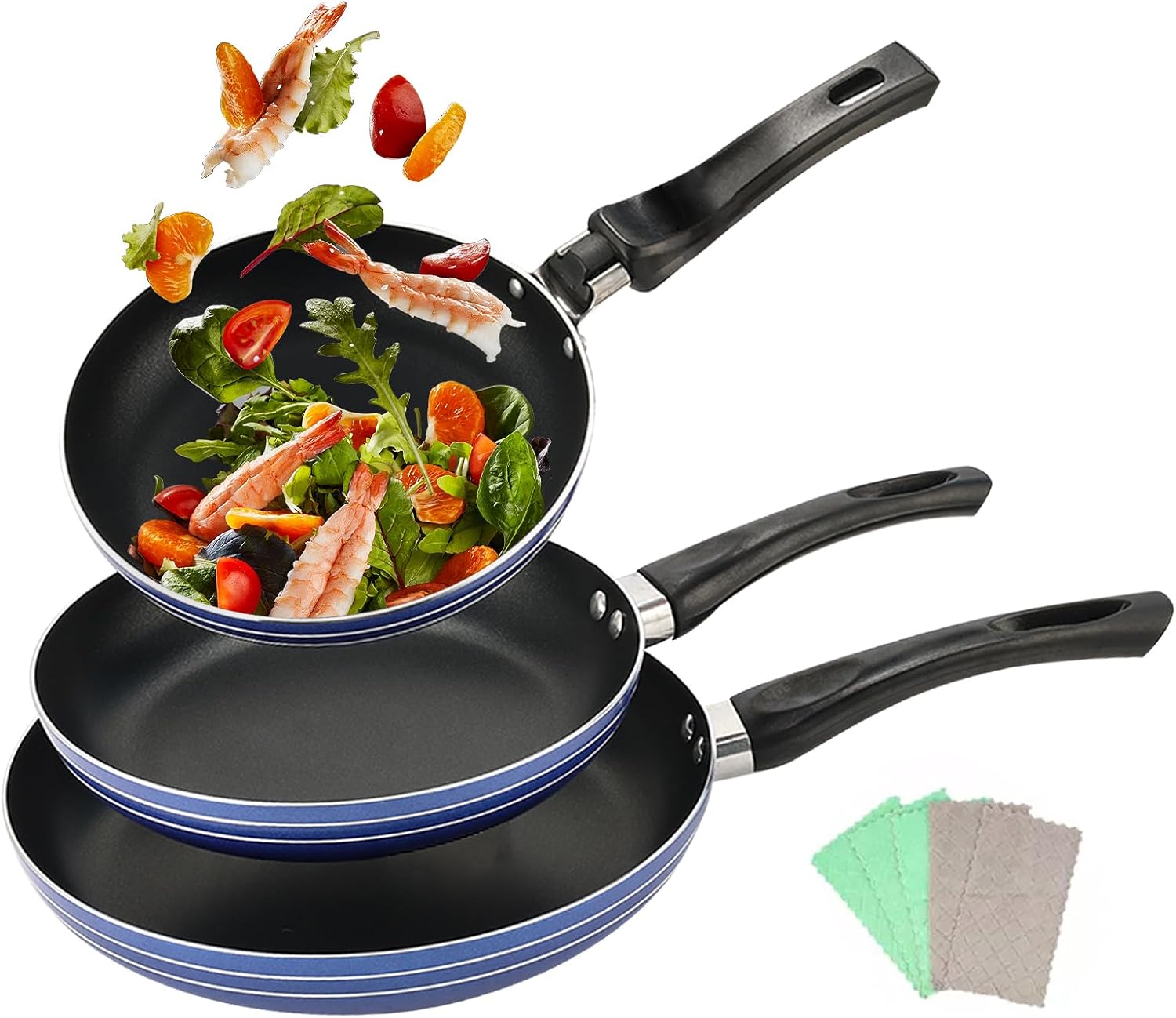 Juego de 3 Sartenes de Hierro Fundido