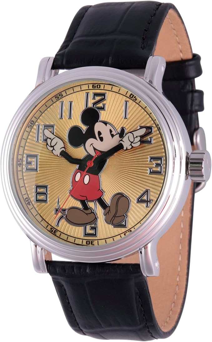 Disney Mickey Mouse – Reloj para hombre con correa negra