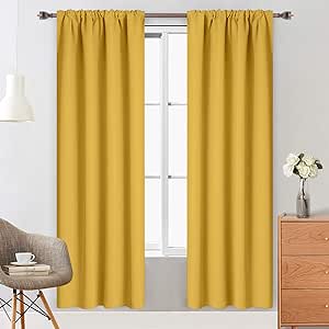 Cortinas opacas con bolsillo para barra