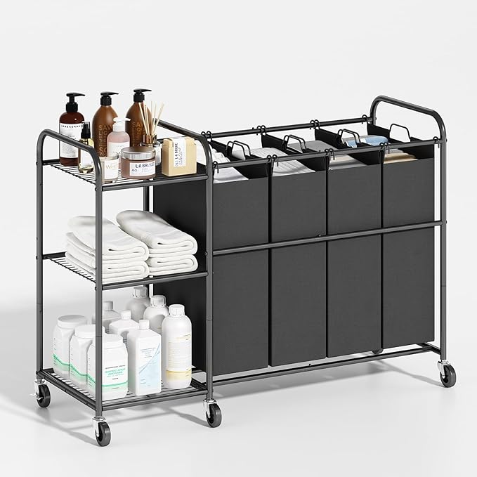 GILLAS Cesta Ropa Sucia con Ruedas y Estante aplica el cupon del 30%