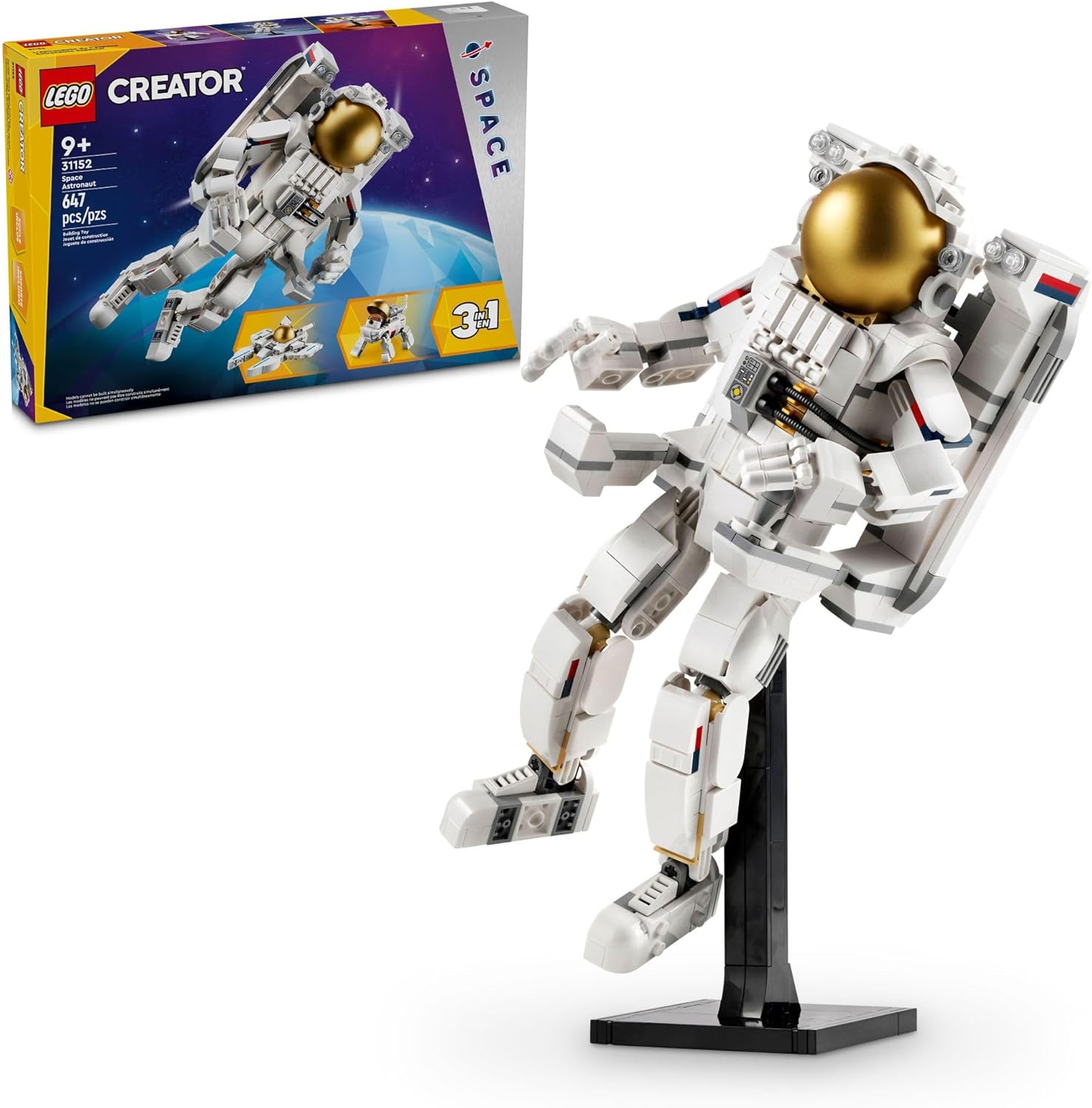 Lego Creator 3 en 1, Astronauta Espacial, 647 piezas