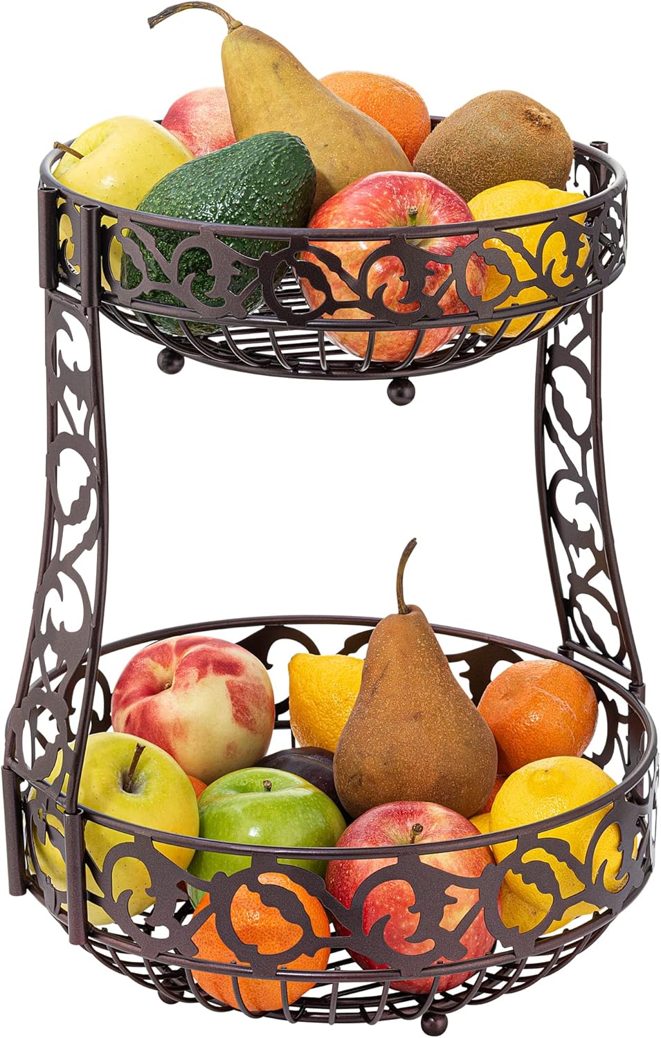 Cesta de frutas de 2 niveles para cocina