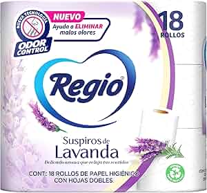 Regio Suspiros de Lavanda, Papel Higiénico 18 rollos
