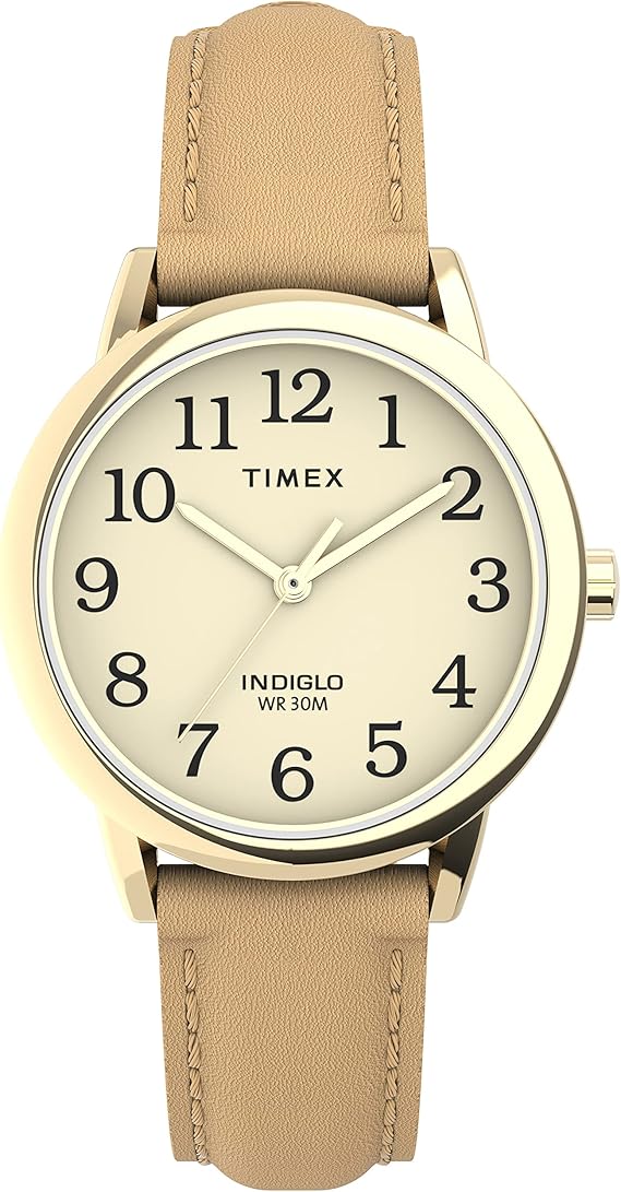 Timex- Reloj de correa de piel, para mujer