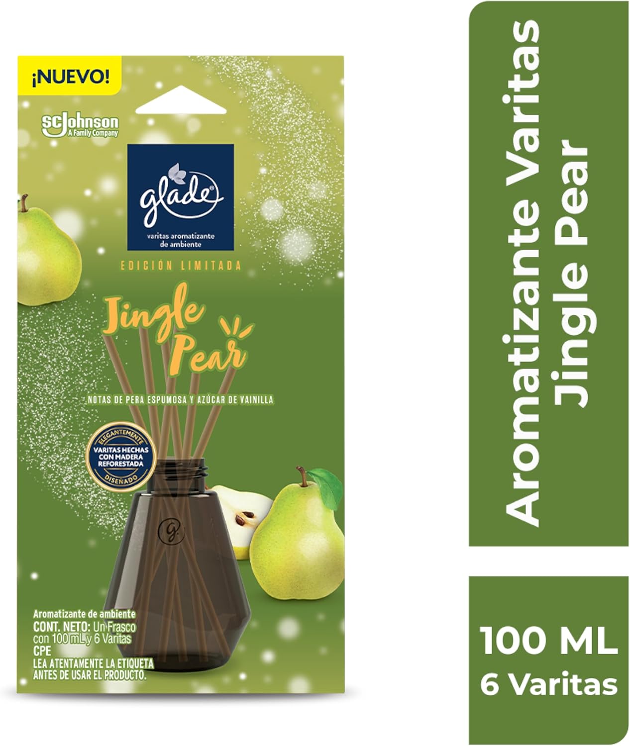 Glade Varitas, Aromatizante para Hogar 6 Varitas y 1 Frasco 100 ml